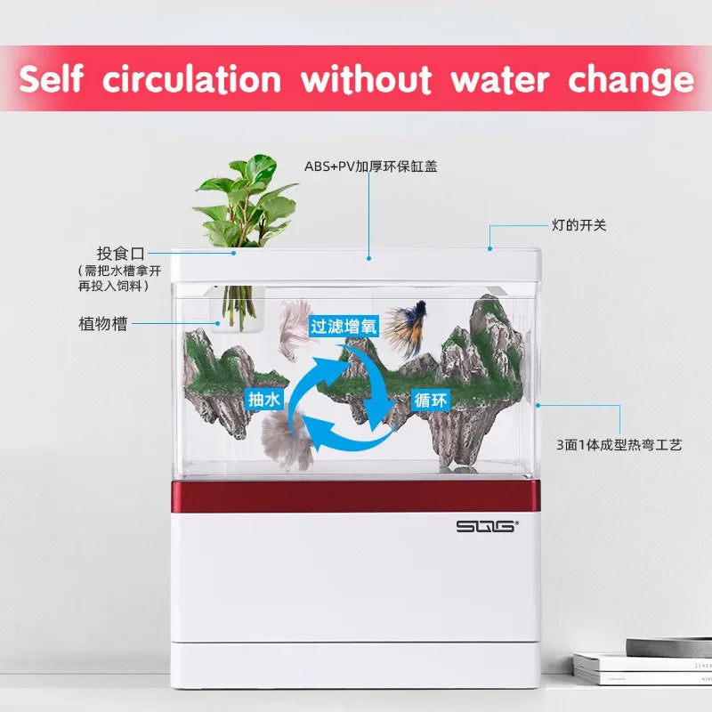 🐠💡 AquaRelax: La Pecera Zen con Estilo 💡🐠
