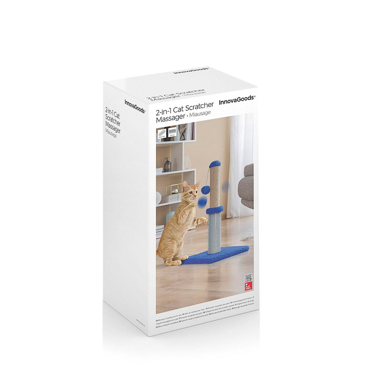 Miausage InnovaGoods Massage-Kratzbaum mit Ball für Katzen