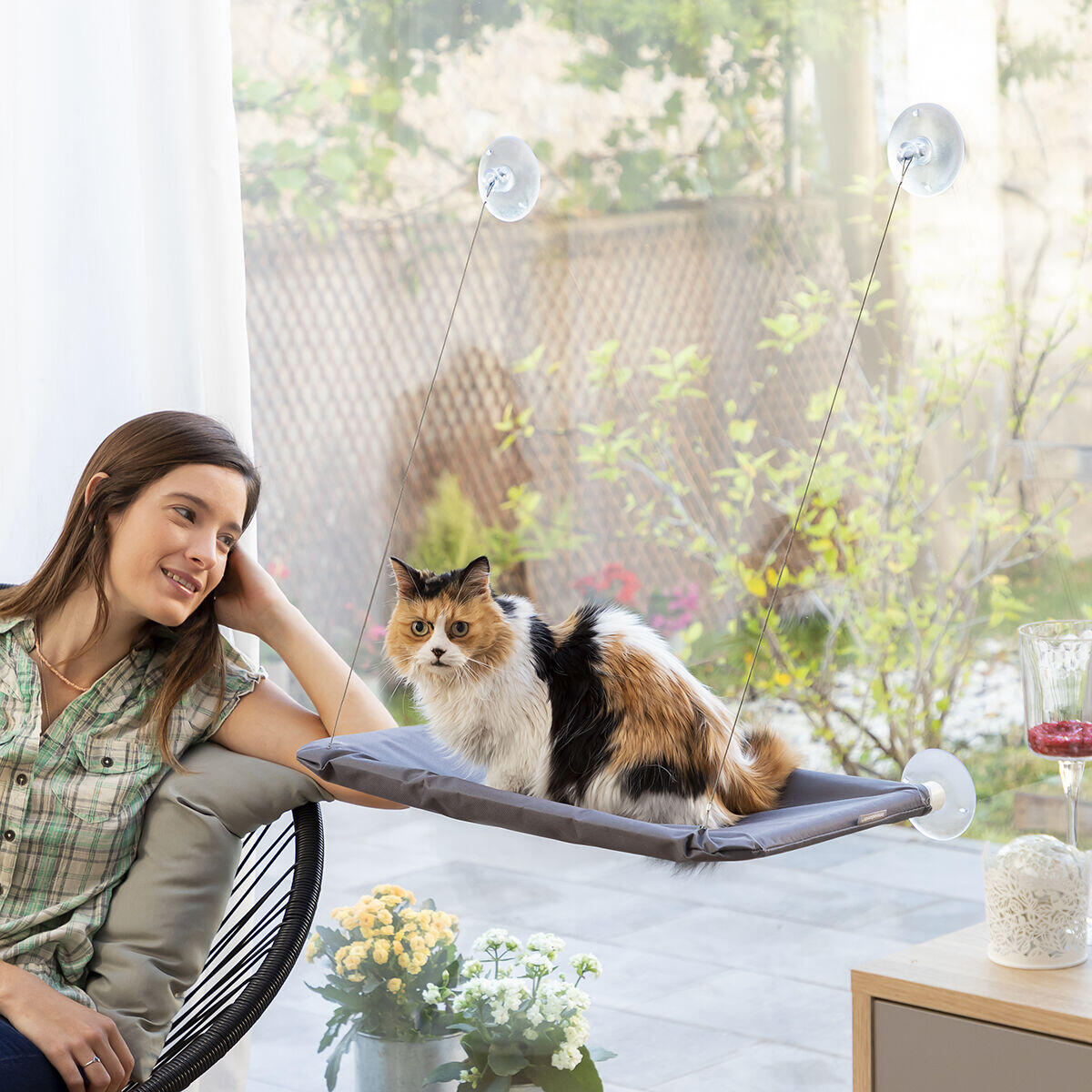 Hängende Hängematte für Katzen Catlax InnovaGoods